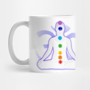 Chakra Mediation 1-White with OM Mug